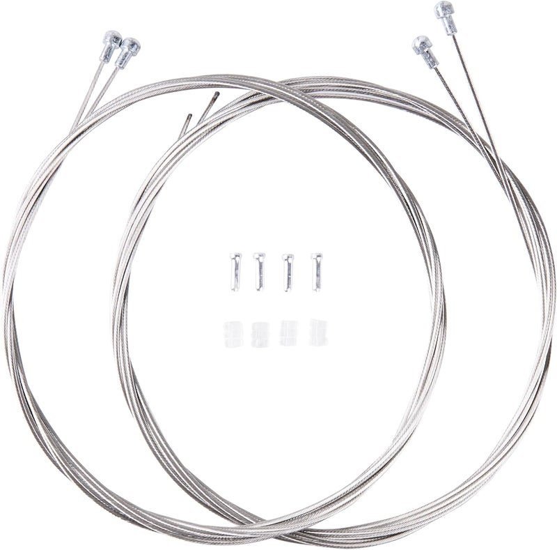 CIQIYO 4 Pcs Road Bike Brake Cables,Stainless Steel Bike Brake Inner Cables,Universal Road Bike Brake Line Core,Bike Brake Inner Line Kits include Cable Tips and O-rings (1.7M) - Image 1
